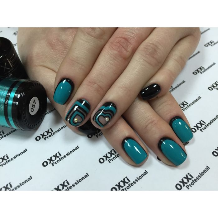Гель-лак OXXI Professional №057 (бирюзовый, эмаль), 8 мл