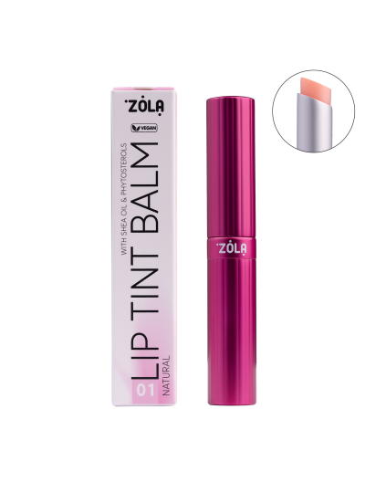 Відтінковий бальзам для губ ZOLA  Lip Tint Balm 01 Natural