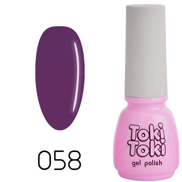 Гель-лак Toki-Toki №058, 5 мл вінно-бордовий