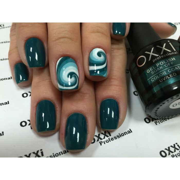 Гель-лак OXXI Professional №059 (зеленый бутылочный, эмаль), 8 мл