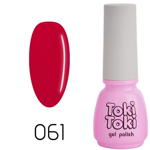 Гель-лак Toki-Toki №061, 5 мл червоно-кораловий