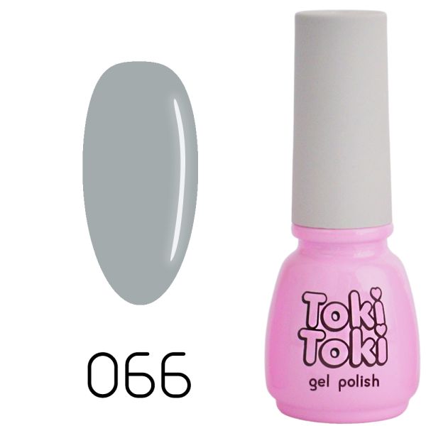 Гель-лак Toki-Toki №066, 5 мл сіро-блакитний