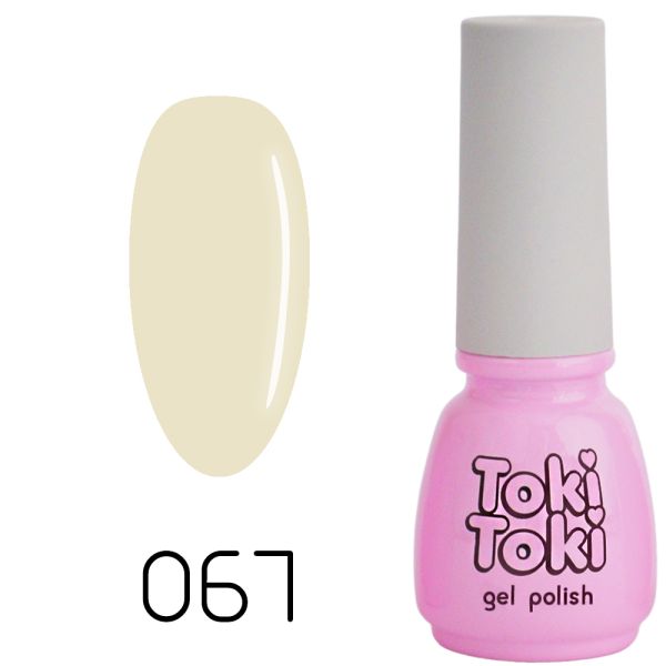Гель-лак Toki-Toki №067, 5 мл теплий молочний