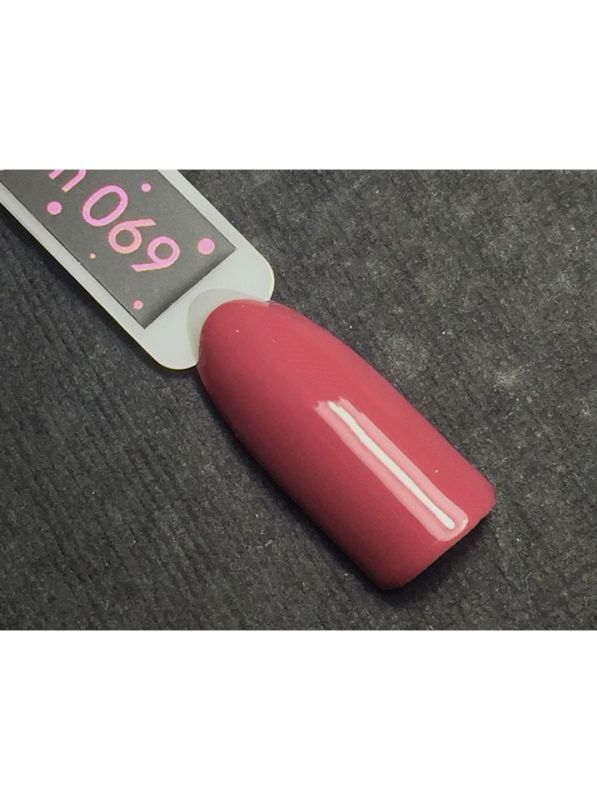 Гель-лак Kira Nails №069 (винно-пурпурный, эмаль), 6 мл