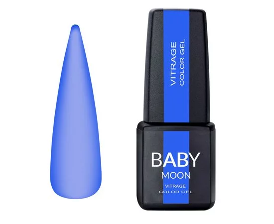 Гель-лак Baby Moon Vitrage 06 синій вітражний, 6мл
