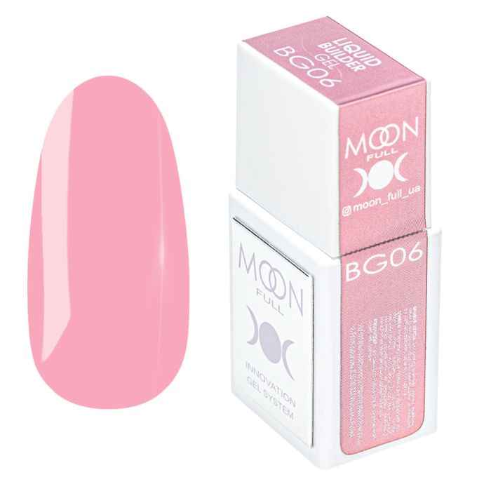 Рідкий гель Moon Full Liquid Builder Gel BG06 коралово-рожевий 15мл