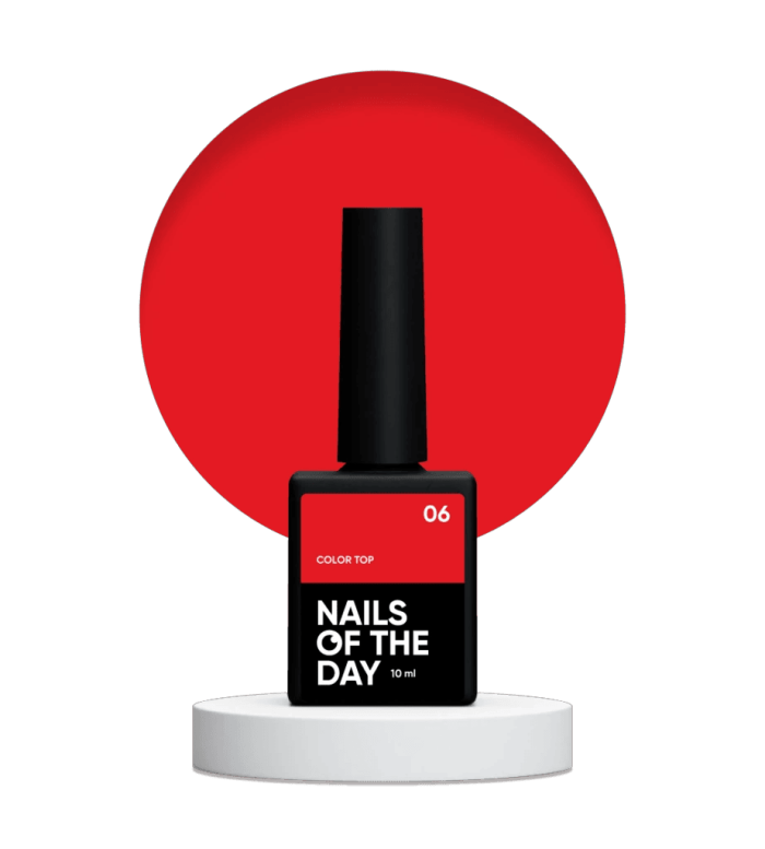 Топ NailsOfTheFay Color top  06 червоний, 10мл