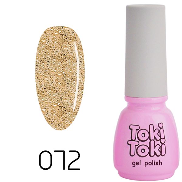Гель-лак Toki-Toki №072, 5 мл жовте золото із крупними блистками