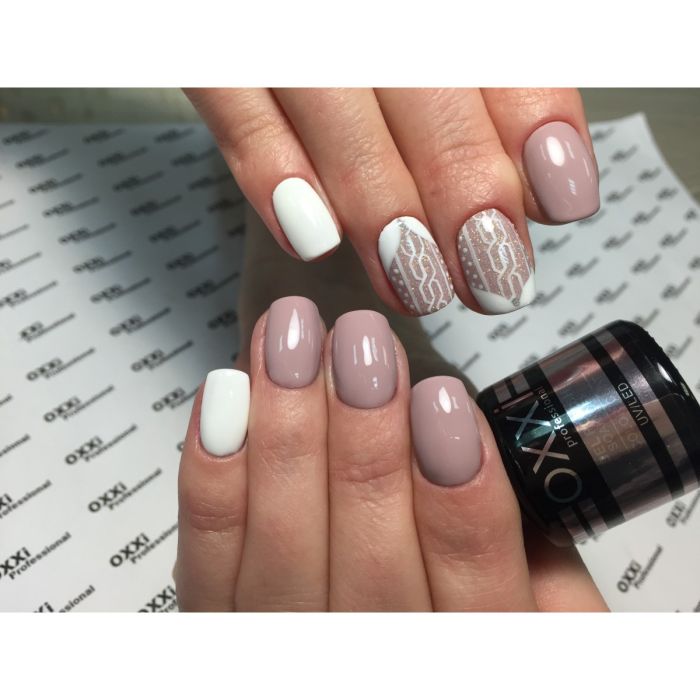 Гель-лак OXXI Professional №074 (светлый бежевый, эмаль), 8 мл