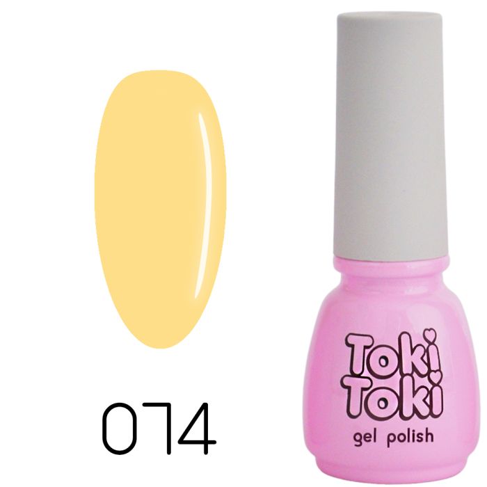 Гель лак Toki Toki №074 светло желтый, 5мл