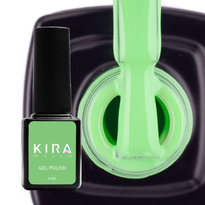 Гель-лак Kira Nails №077 (салатовий, емаль), 6 мл