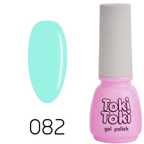 Гель-лак Toki-Toki №082, 5 мл яскравий бірюзовий