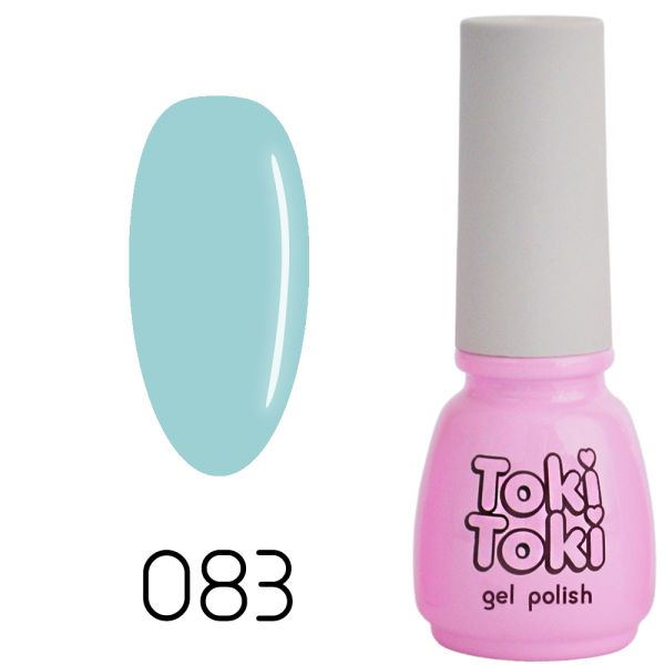 Гель-лак Toki-Toki №083, 5 мл сіро-бірюзовий
