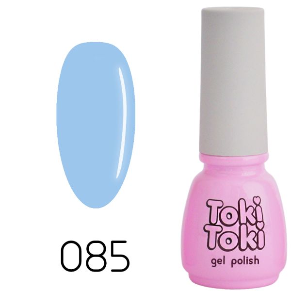 Гель-лак Toki-Toki №085, 5 мл яскравий блакитний