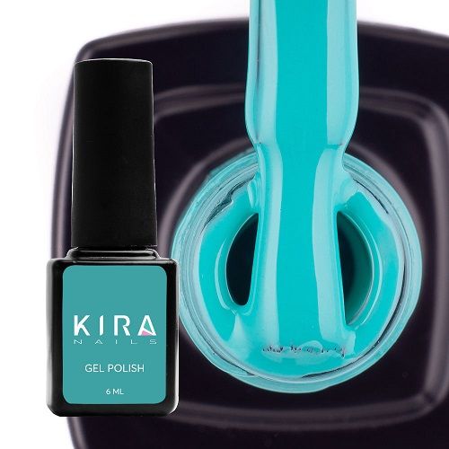 Гель-лак Kira Nails №086 (зеленовато-бирюзовый, эмаль), 6 мл