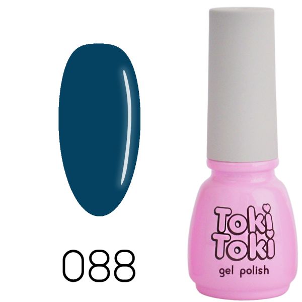 Гель-лак Toki-Toki №088, 5 мл приглушений темно-синій
