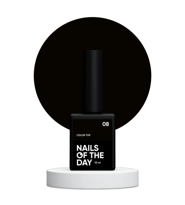 Топ NailsOfTheFay Color top Vitrage 08 чорний, 10мл
