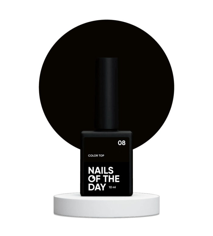 Топ NailsOfTheFay Color top Vitrage 08 чорний, 10мл