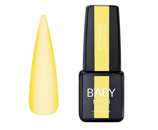 Гель-лак Baby Moon Vitrage 08 жовтий вітражний, 6мл