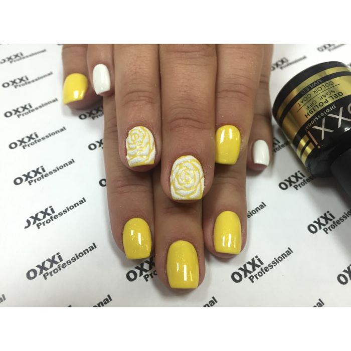 Гель-лак OXXI Professional №093 (желтый с еле заметными блестками), 8 мл