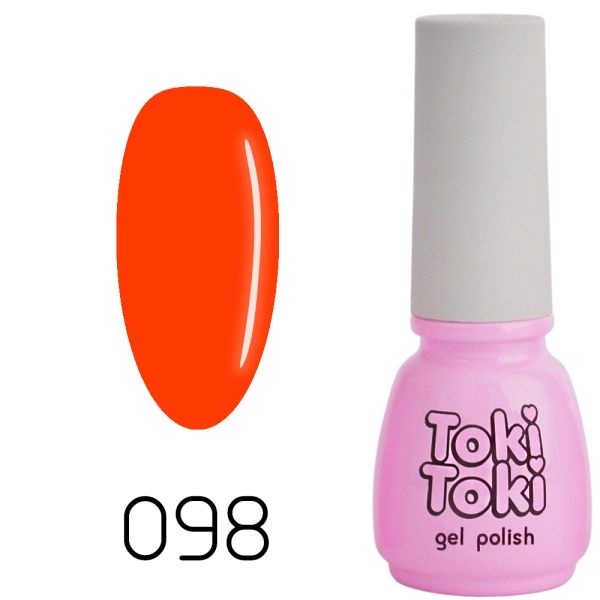 Гель-лак Toki-Toki №098, 5 мл червоно-оранжевий