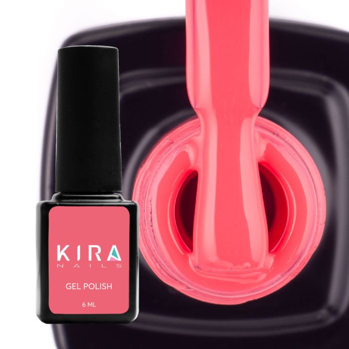 Гель-лак Kira Nails №098 (коралловый, неоновый, эмаль), 6 мл 
