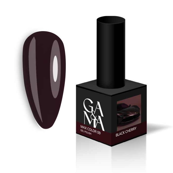 Гель-лак Ga&Ma Max Color 09 класичне бордо, 10мл