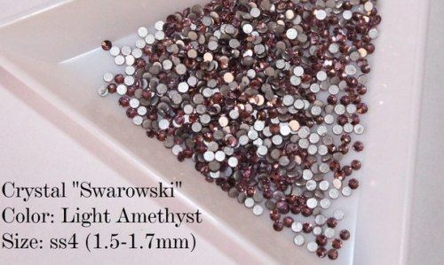 Стразы аналог Сваровски стекло SS4 light amethyst 100шт