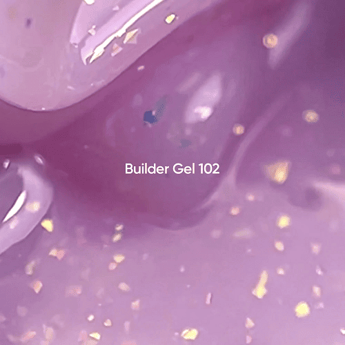 Гель для наращивания ногтей NailsOfTheday Builder 102 молочно-рожевий з поталлю, 15мл