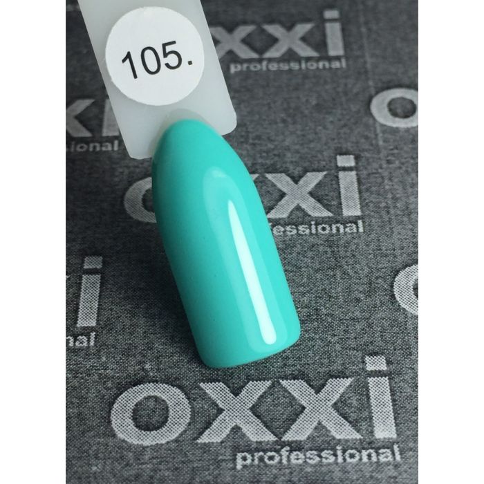 Гель-лак OXXI Professional №105 (светлый бирюзовый, эмаль), 8 мл