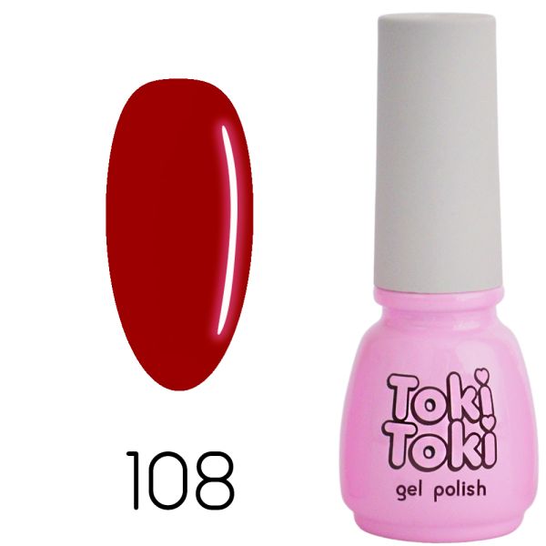 Гель-лак Toki-Toki №108, 5 мл красный