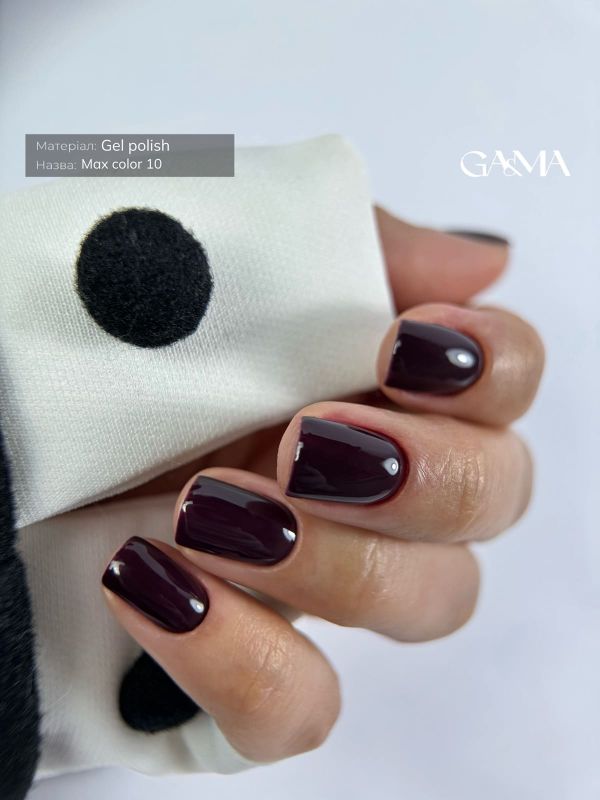 Гель-лак Gemely Max Color 10 темний фіолетовий , 10мл