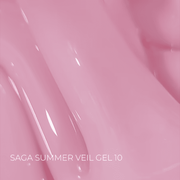 Гель для нарощування SAGA Professional Builder Gel Veil Summer 10 світлий рожевий,  15мл