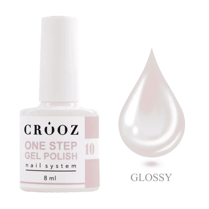 Однофазний гель-лак Crooz  One Step Gel Polish 10, ніжно-молочний 8мл
