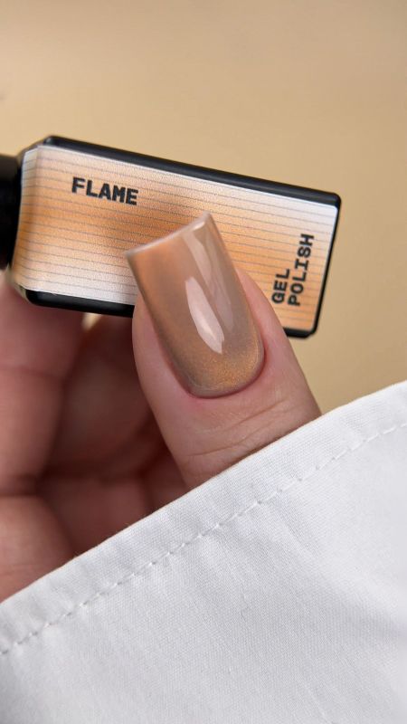 Гель-лак Biblioteka Cat Eye 11 Flame медно-оранжевый кошачий глаз, 10мл