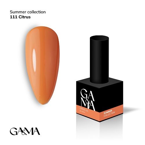 Гель-лак GaMa Summer collection 111 Citrus цитрус 10мл