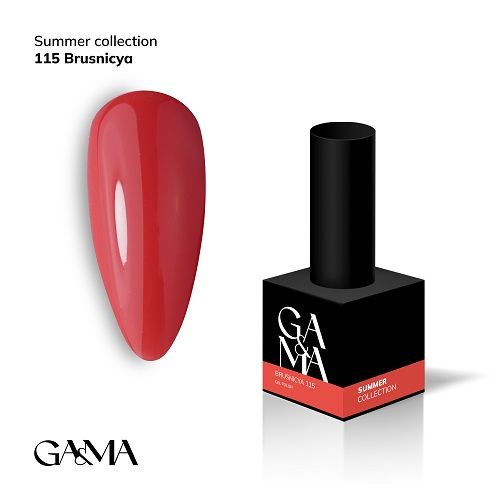 Гель-лак GaMa Summer collection 115 Brusnicya  брусниця 10мл