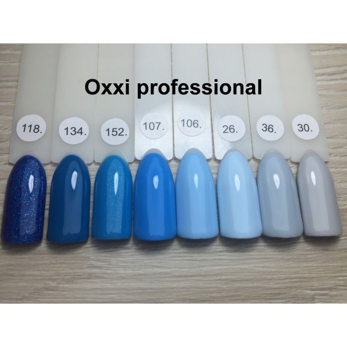 Гель-лак OXXI Professional №107 (светлый синий, эмаль), 8 мл