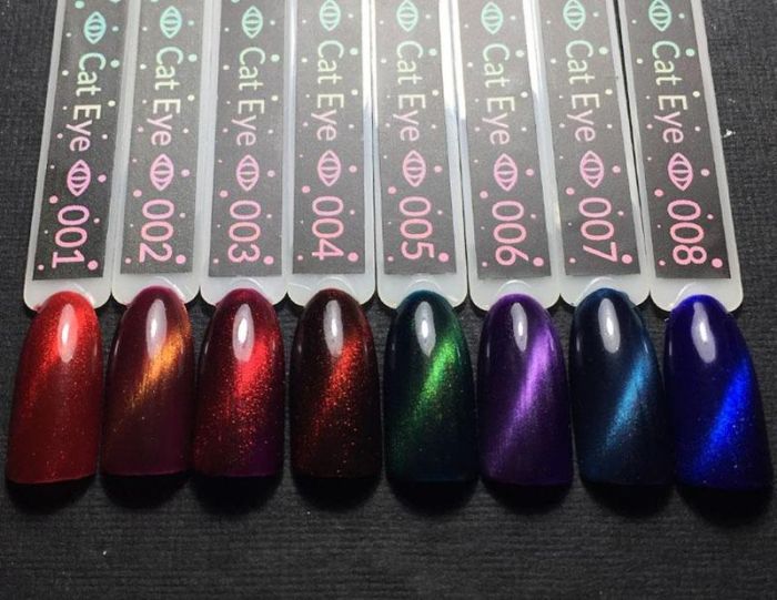 Гель-лак Kira Nails Cat Eye №007 (изумрудно-синий, магнитный), 6 мл