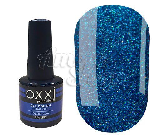 Гель-лак OXXI Professional №118 (синий с мелкими бирюзовыми блестками), 8 мл