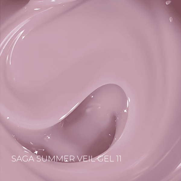 Гель для нарощування SAGA Professional Builder Gel Veil Summer 11 темний пудровий, 15мл