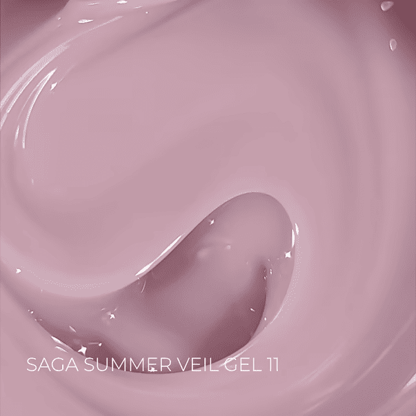 Гель для нарощування SAGA Professional Builder Gel Veil Summer 11 темний пудровий, 15мл