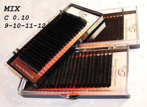 Ресницы I-Beauty С-0.10 микс 9-10-11-12мм