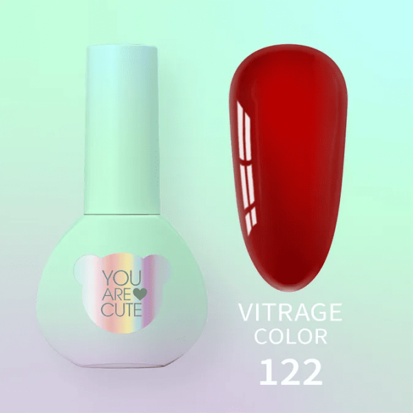 Гель-лак You are Cute 122 красный витражный, 5мл
