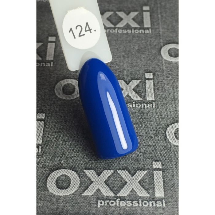 Гель-лак OXXI Professional №124 (темный синий, эмаль), 8 мл
