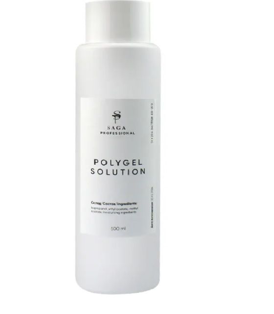 Жидкость конструирующая Saga Professional Polygel Solution, 500мл