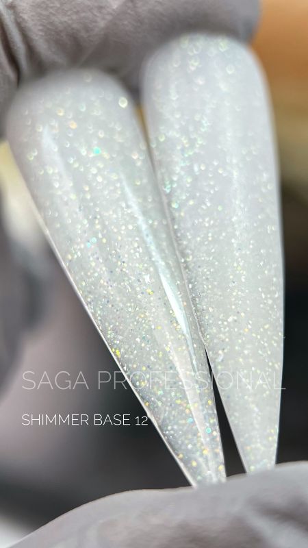 Камуфлююча база Saga Shimmer base 12 (баночка без пензлика), 15мл