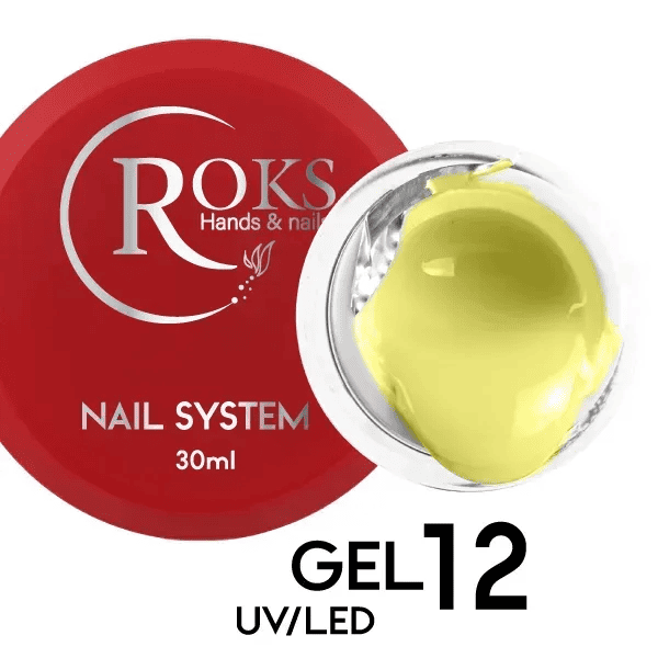 Гель для ногтей Roks Builder Gel 12 Ярко-желтый 30мл