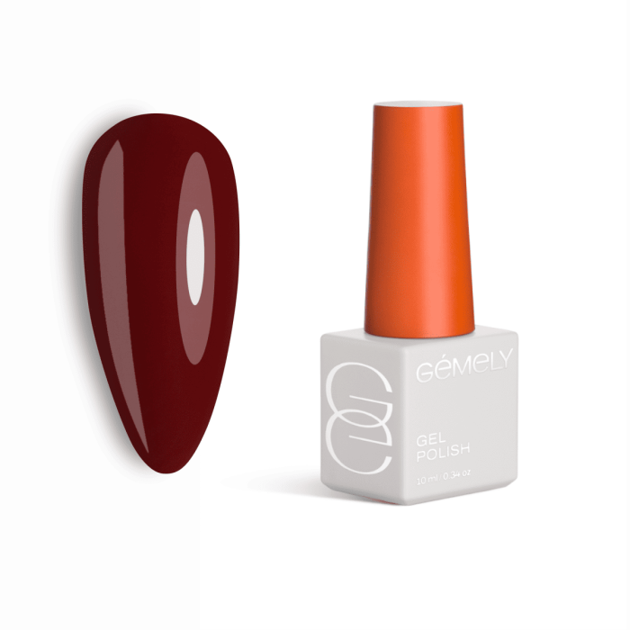 Гель-лак GEMELY Max Color 12 темний червоний, 10мл