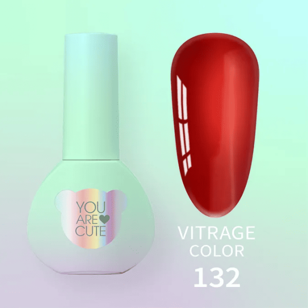 Гель-лак You are Cute 132 красный витражный, 5мл